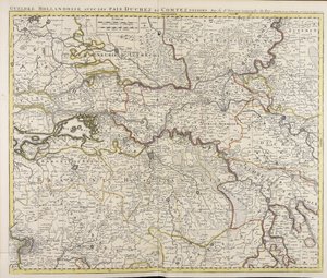 Gueldre hollandoise avec les pais, duchez et comtez voisins / par le sr. Sanson geographe du roy av Guillaume Sanson
