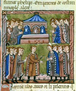 Godefroy de Bouillon och bönen vid den heliga graven - Val av Godefroy de Bouillon som antagen till den heliga graven, juli 1099
