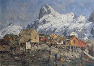 Svolvær (målning) av Gunnar Berg