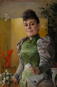 Porträtt av fru Maria von Wahlberg (född Sinebrychoff) av Gunnar Berndtson