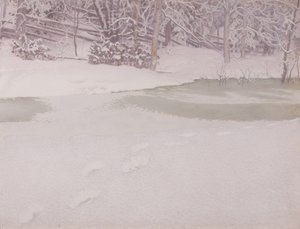 Nyfallen snö av Gustaf Fjæstad