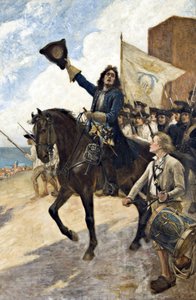 Grande guerre du Nord (1700-1721) : Magnus Stenbock (1665-1717), feld marechal suedois, a la bataille de Helsinborg