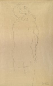 Adam und Eva Studie av Gustav Klimt
