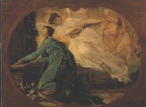 Orgelspielerin av Gustav Klimt