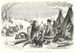 Samoyedes läger (gravyr) av Gustav (after) Sundblad