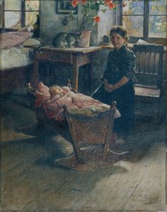 vid vaggan av Gustav Adolf Hessl