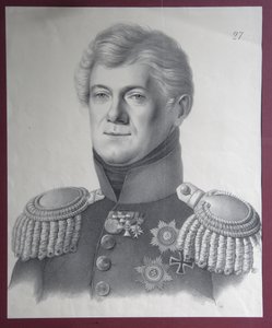 Porträtt av prins Dmitrij Vladimirovich Golitsyn 1771-1844, 1820-talet av Gustav Adolf Hippius