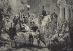 Louis Napoleon besökte Parisbarrikaderna till häst natten till den 3 december 1851