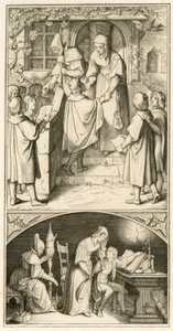 Martin Luther som skolpojke sjunger han framför dörren till Ursula Cotta i Eisenach för lite bröd. I det här huset ska han lära sig pipa och luta, alltså originaltexten av Gustav Ferdinand Leopold Konig