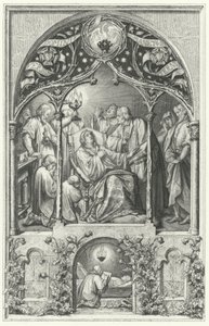 Martin Luthers död (gravyr) av Gustav Ferdinand Leopold Konig