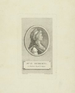 Porträtt av operasångerskan Antoinette Saint-Huberty 1756-1812, ca. 1790. av Gustav Georg Endner