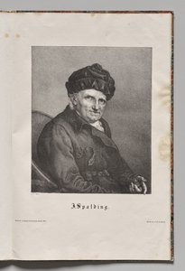 Tysklands berömda författare: Porträtt av Johann Joachim Spalding av Gustav Karl Friedrich Luderitz