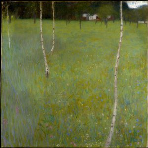 Bondgård med björkar (unga björkar) av Gustav Klimt