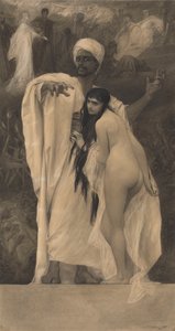 Sagan (förlaga till: Gerlach  Schenk, Allegorier och emblem nr 74) av Gustav Klimt