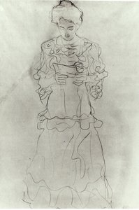 Tjej som läser I, av Gustav Klimt