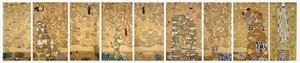 Nio arbetsritningar över utförandet av en mosaikfrise för matsalen i Stoclet House i Bryssel av Gustav Klimt