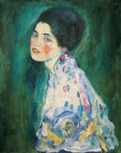 Porträtt av en dam av Gustav Klimt