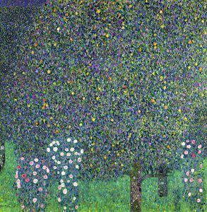 Rosor under träden, c.1905 av Gustav Klimt