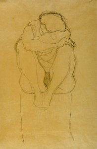 Sittande kvinna av Gustav Klimt