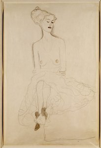 Sittande kvinna, 1908 av Gustav Klimt