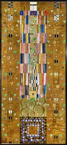 Skiss till Riddaren från frisen på Palais Stoclet, Bryssel av Gustav Klimt