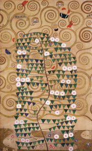 Skisser till frisen för Palais Stoclet i Bryssel, Belgien (akvarell och blyerts på papper) av Gustav Klimt