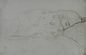 Sova naken av Gustav Klimt