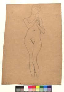 Stehender weiblicher Akt av Gustav Klimt