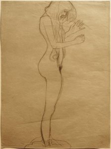 Studie för poesi i Beethovenfrisen av Gustav Klimt