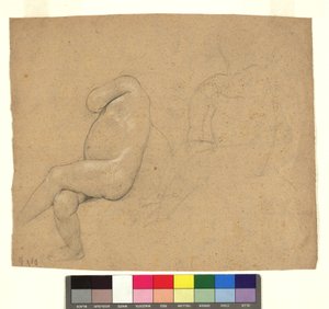 Studien zu zwei sitzenden Kinderakten av Gustav Klimt