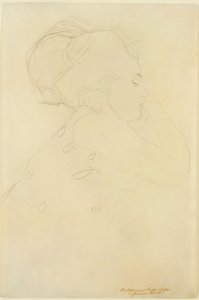 Studie till "The Bride", ca 1917-18 (blyerts på papper) av Gustav Klimt