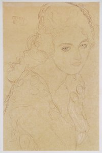 Studie till målningen Porträtt Ria Munk III av Gustav Klimt