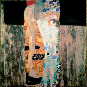 Kvinnans tre åldrar Målning av Gustav Klimt (1862-1918) 1905 Dim. 180x180 cm Rom, Galleria Nazionale d