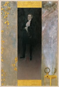 Skådespelaren Josef Lewinsky som Charles i Goethes Clavigo av Gustav Klimt