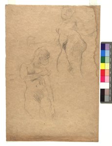 Zwei Studien weiblicher Akte av Gustav Klimt