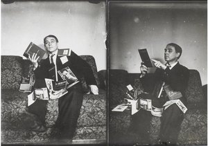 Dubbelporträtt av Alexey Kruchenykh av Gustav Klutsis