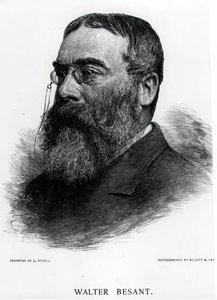 Sir Walter Besant (1836-1901) graverad av Gustav Kruell (1843-1907) från ett fotografi av Elliot & Fry