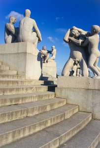 Norge, Oslo. Vigelandsparken. Skulpturer av Gustav Vigeland (1869-1943).
