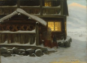 Julgäster (olja på duk) av Gustav Wentzel