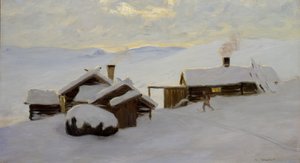 Sjödalen (olja på duk) av Gustav Wentzel