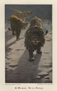 On the Raid (färgad gravyr)