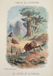 Fables de La Fontaine: Haren och sköldpaddan efter Gustave Doré.
