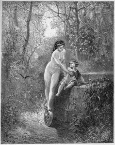 La Fortune et le jeune Enfant - Gudinnans förmögenhet räddar det lilla barnet från brunnen - från 
