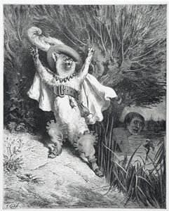 Mästerkatten i stövlar av Gustave (after) Dore