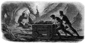 Quartz Mining, Kalifornien, 1859. av Gustave Adolphe Chassevent-Bacques