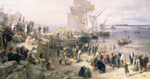 Jaffa, Rekrytering av turkiska soldater i Palestina, 1888 (se 226324 do detalj)