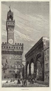 Loggia dei Lanzi av Gustave Bauernfeind