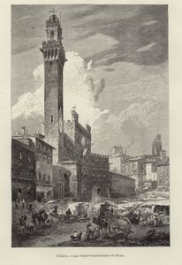Rådhuset i Siena av Gustave Bauernfeind