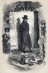 Javert, illustration av romanen "" Les Miserables"" av de Victor Hugo