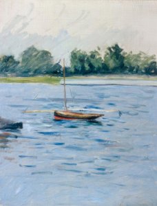 Båt för ankar på Seine av Gustave Caillebotte